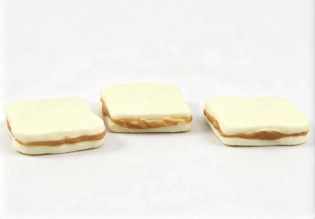 【3pcs Peanut Butter Sandwich for 18" Doll school Food Accessory】