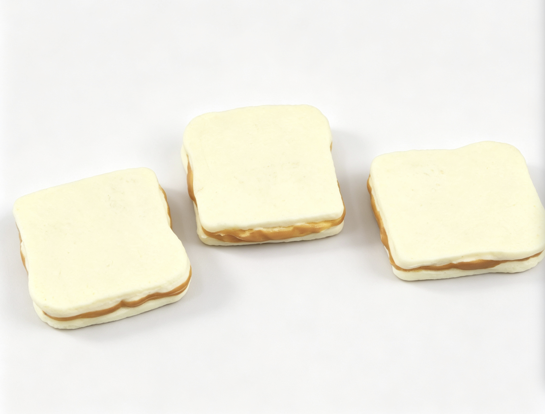 【3pcs Peanut Butter Sandwich for 18" Doll school Food Accessory】 Secondary image