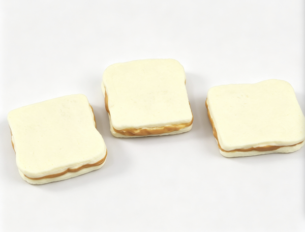 【3pcs Peanut Butter Sandwich for 18" Doll school Food Accessory】
