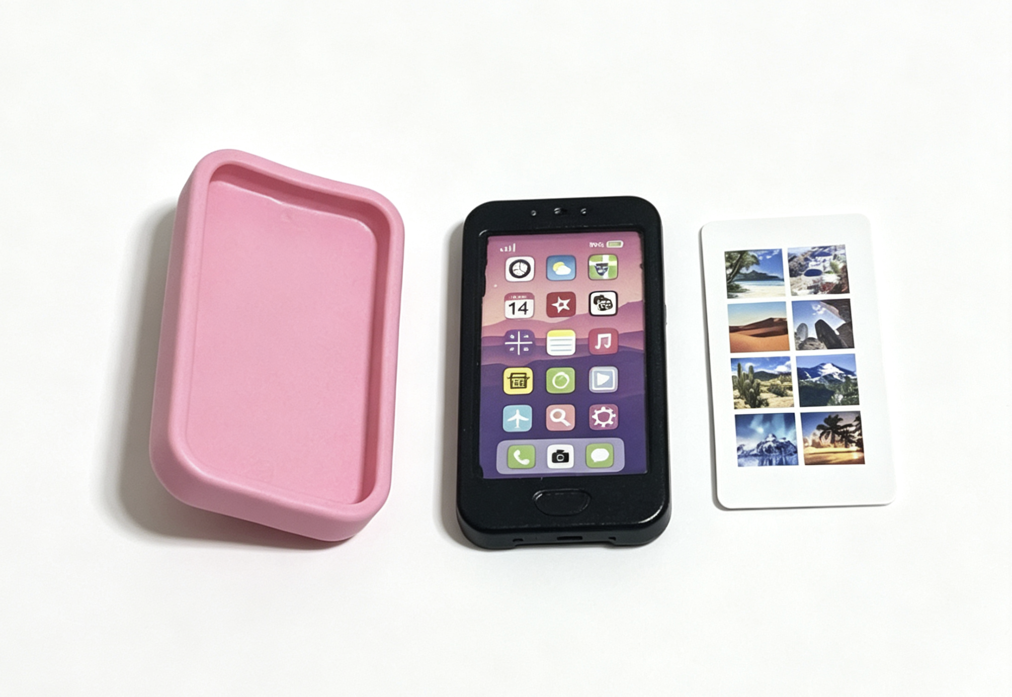 【A phone & case & 2 reversible screens for 18'' doll Travel】 Main image