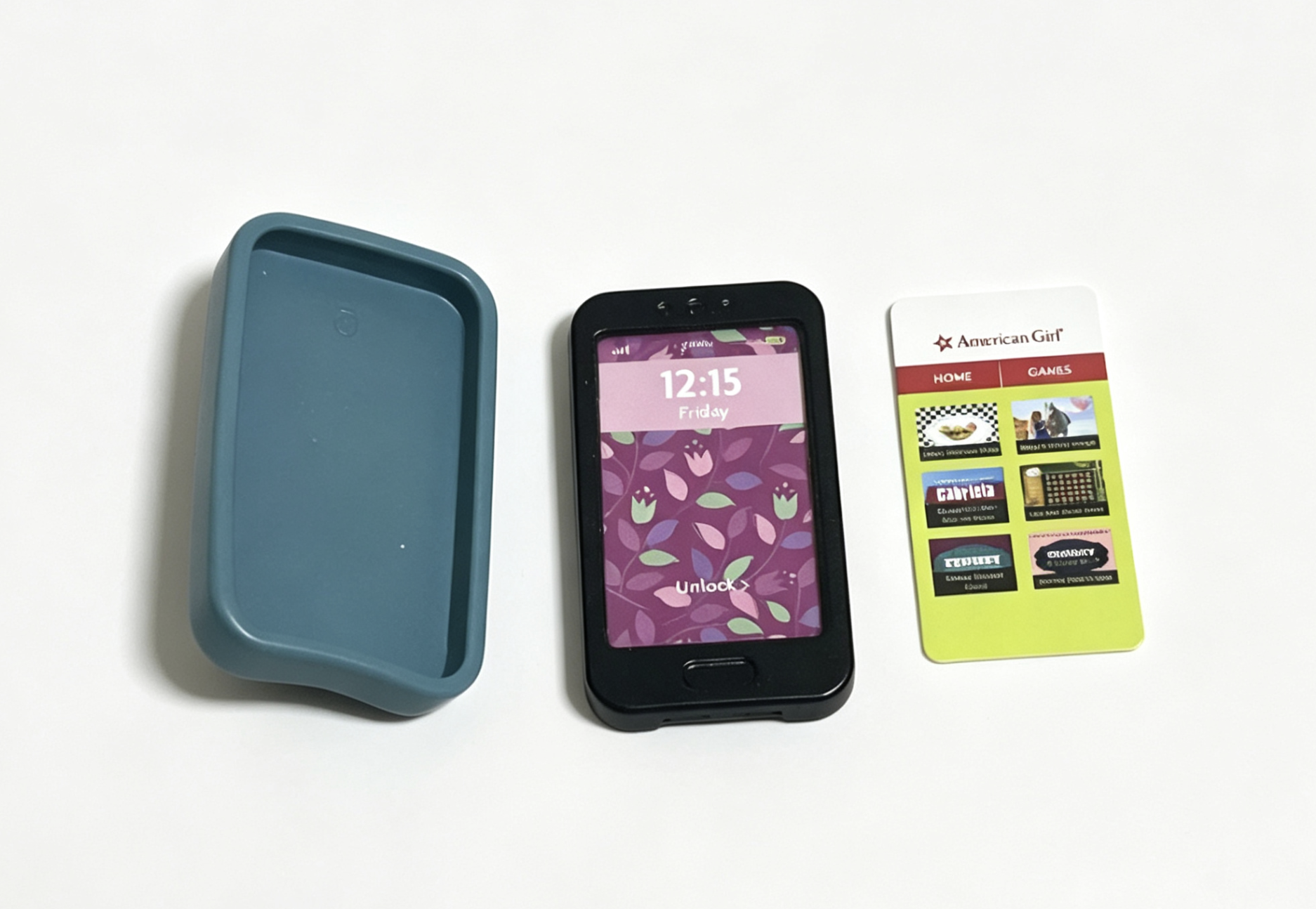 【A phone & case & 2 reversible screens for 18'' doll Travel】 Main image