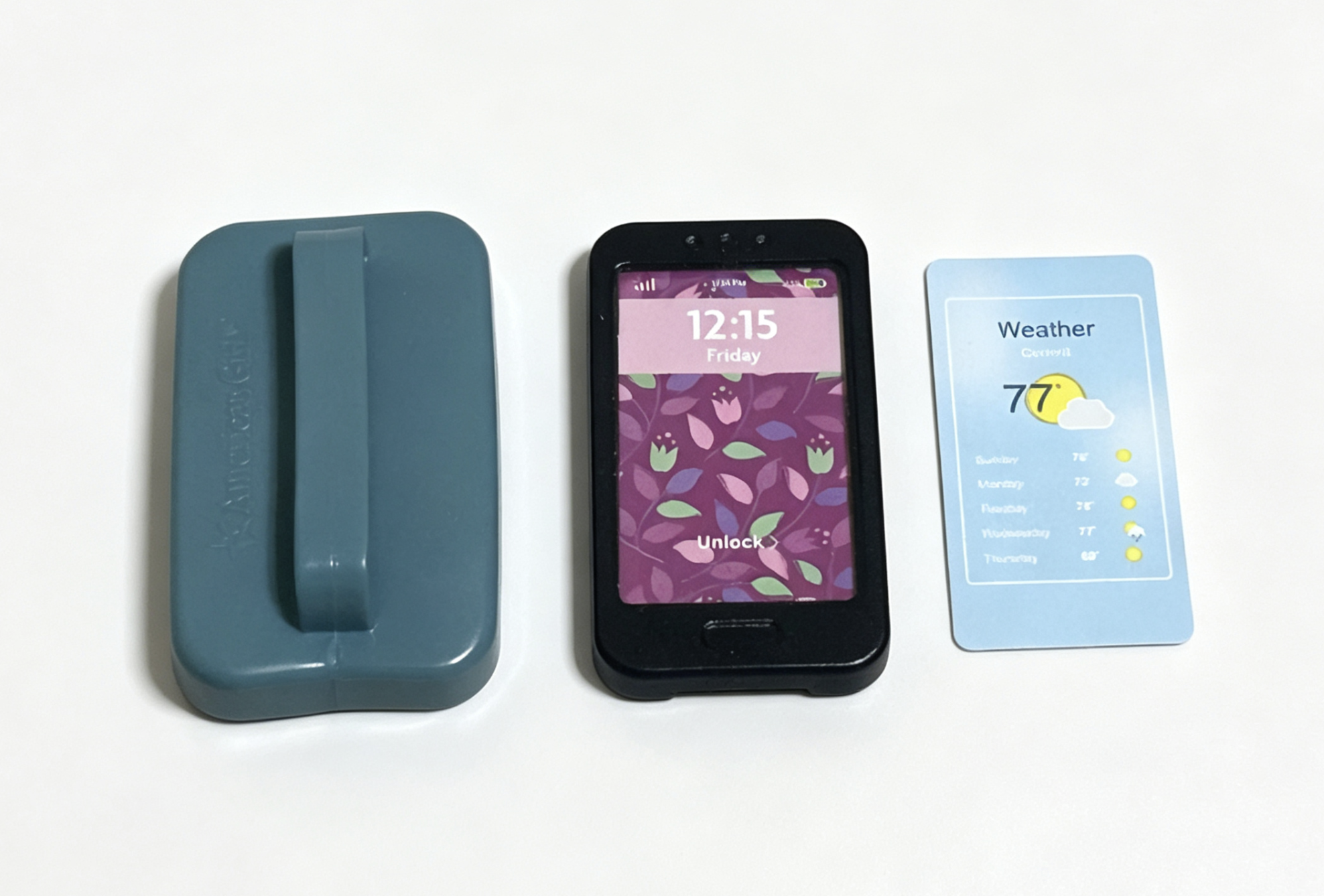 【A phone & case & 2 reversible screens for 18'' doll Travel】 Secondary image