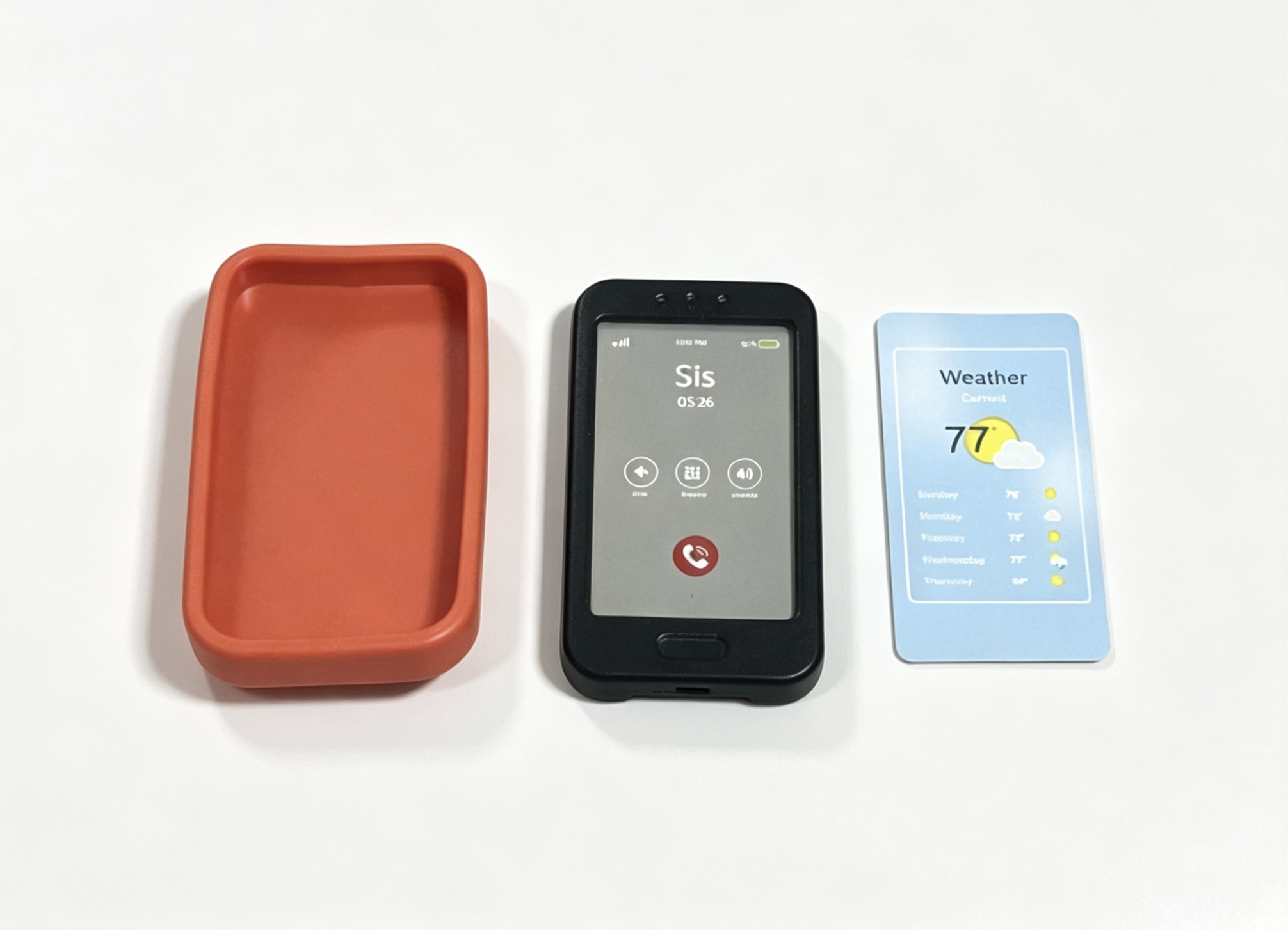 【A phone & red case & 2 reversible screens for 18'' doll Travel】 Main image