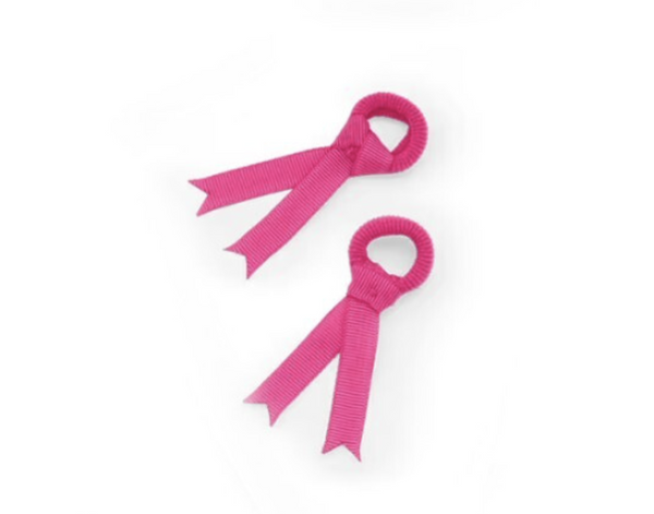 【2 pink grosgrain ribbon hair ties for 18'' doll bow Softball Star Uniform】