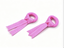 【2 pink grosgrain ribbon hair ties for 18'' doll bow Softball Star Uniform】