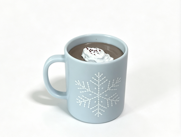 【Snowflake Hot Cocoa Mug Play Food for 18" Doll Silly Hanukkah Sweater】