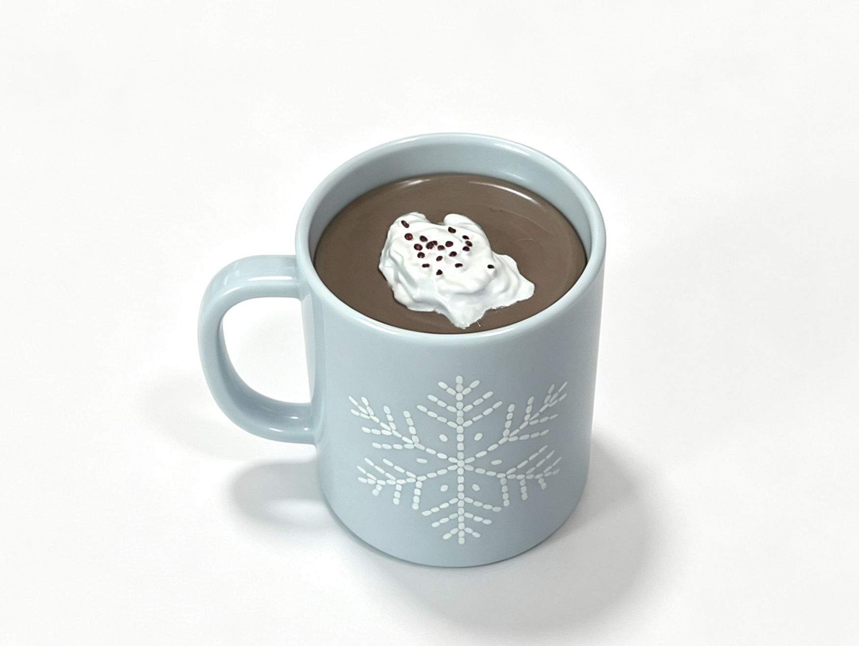 【Snowflake Hot Cocoa Mug Play Food for 18" Doll Silly Hanukkah Sweater】