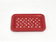 【Red Rectangular Dot Serving Tray for 18'' Doll Pretend Party Accessories】