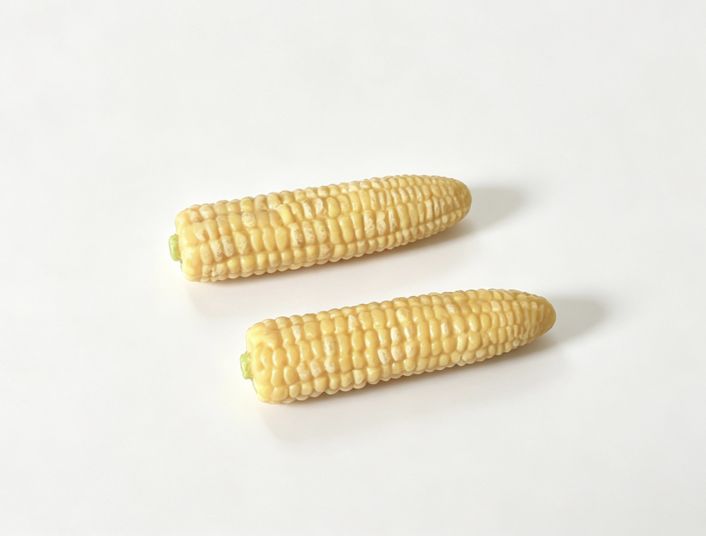 【2Pcs Corn Food Prop for 18'' Doll Kitchen Accessory】Third-party products