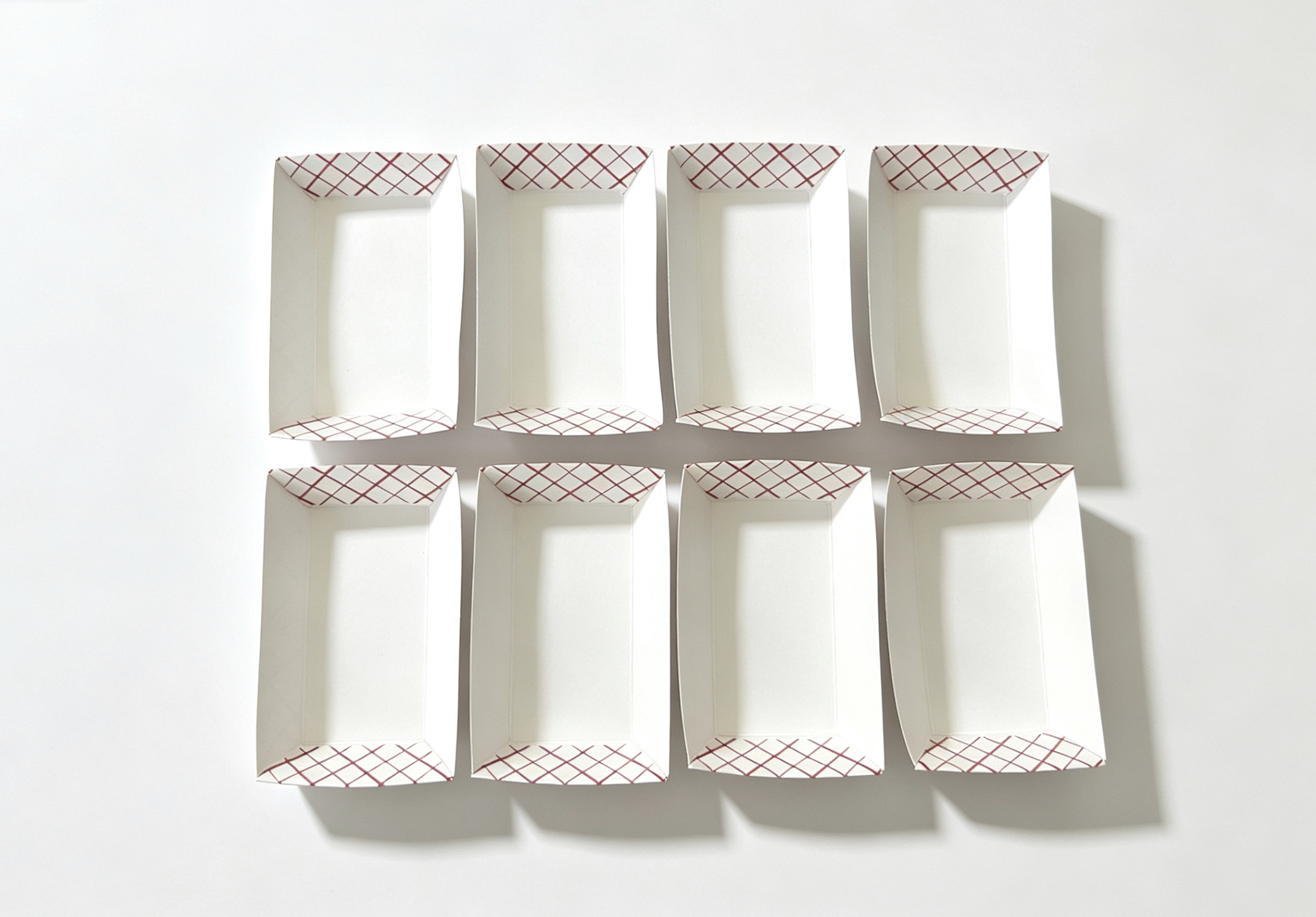 【8 paper trays for 18'' doll Campus Snack Cart tray】