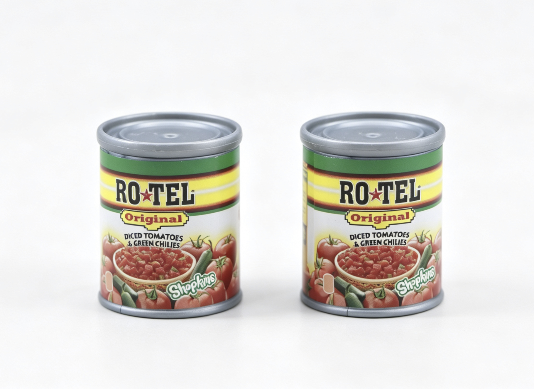 【2 cans of tomatoes & chilies jar fits 18" doll Bakery cooking 】Third-party products