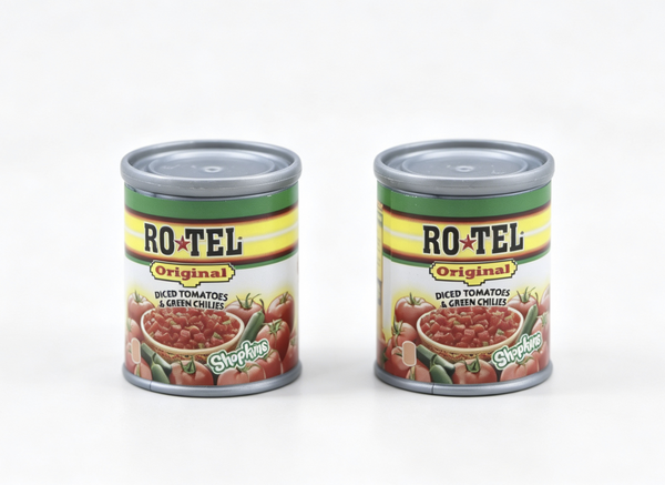 【2 cans of tomatoes & chilies jar fits 18" doll Bakery cooking 】Third-party products
