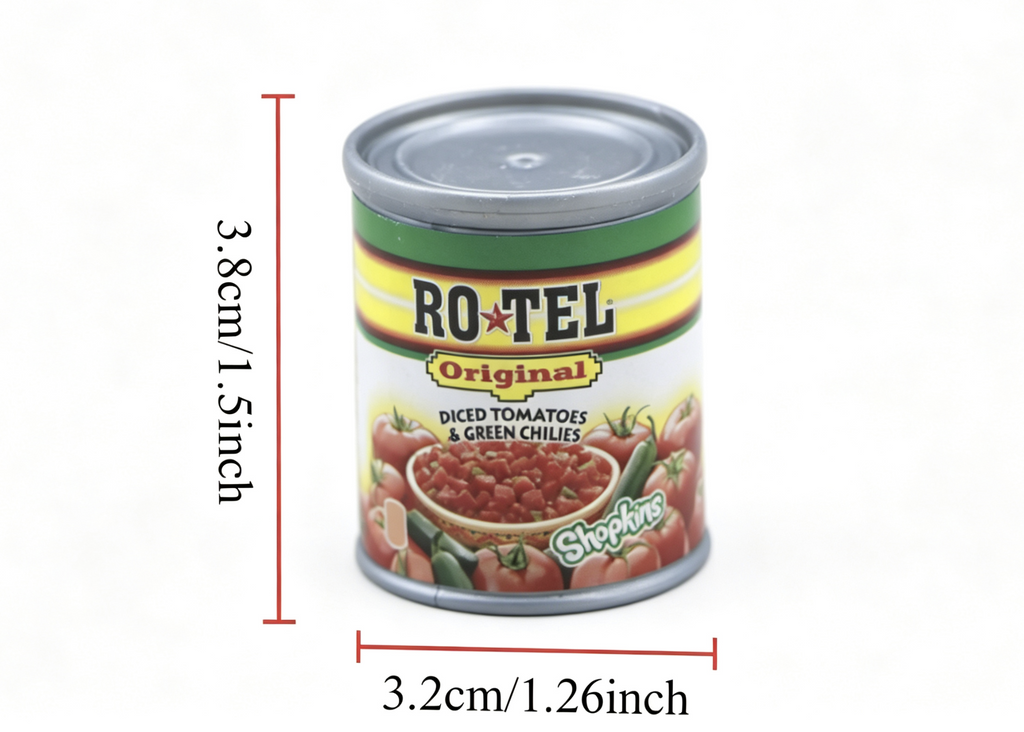 【2 cans of tomatoes & chilies jar fits 18" doll Bakery cooking 】Third-party products