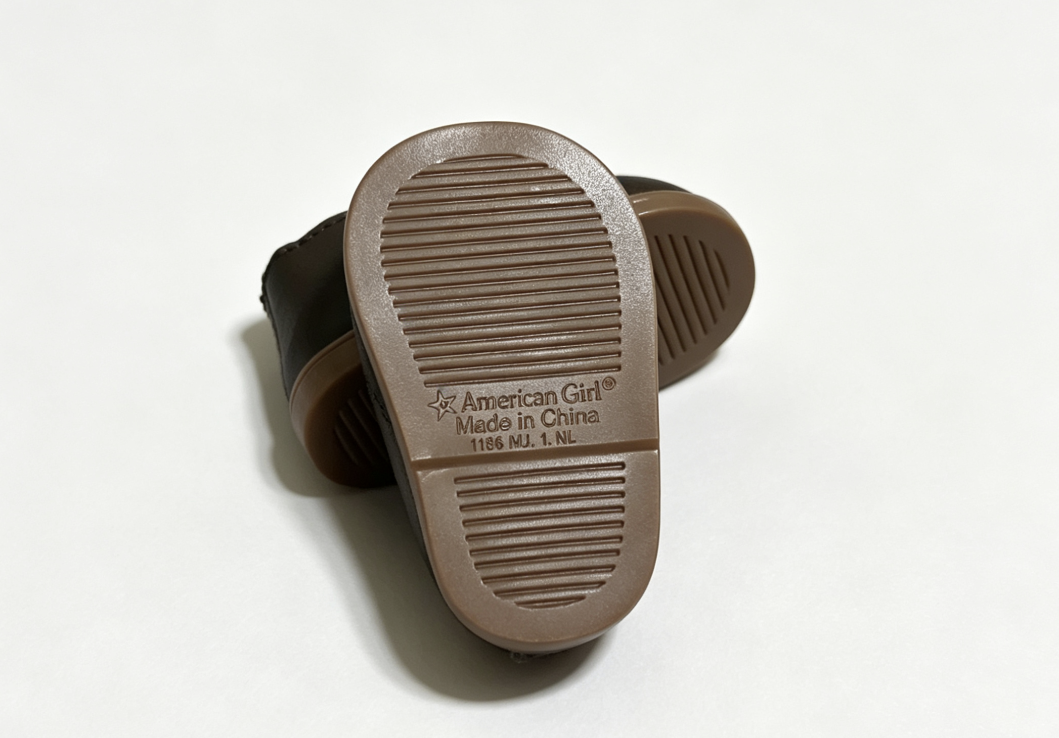 【Brown Faux Leather Lace Up Shoes for 18'' Doll】