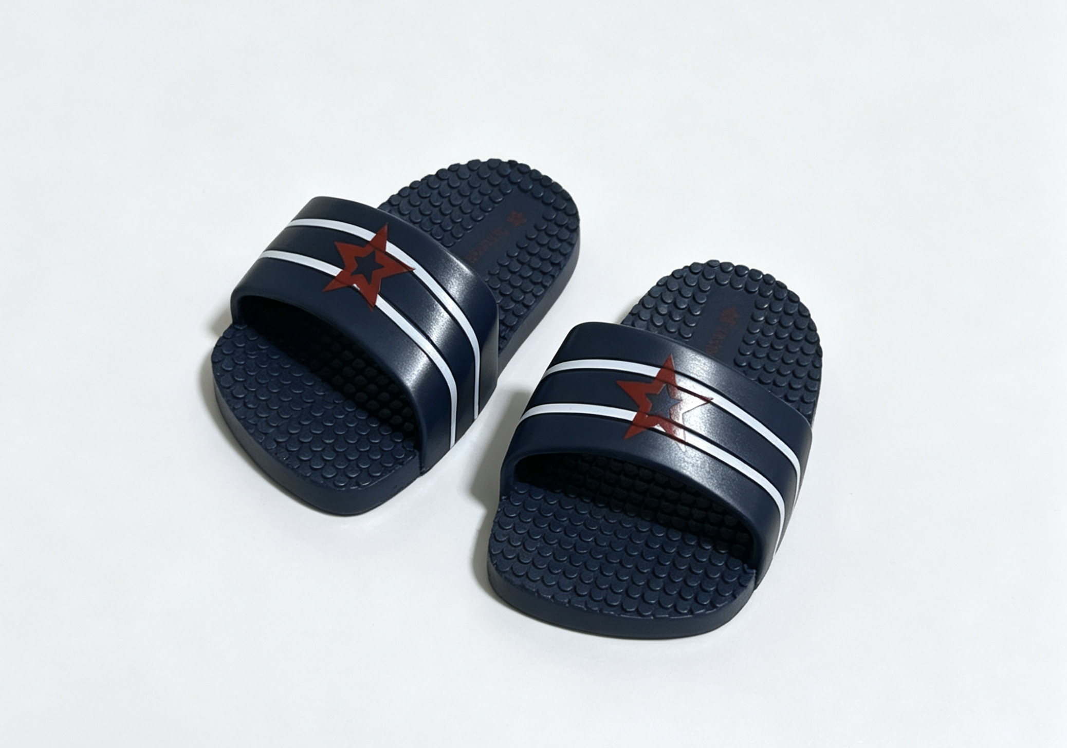 【Navy Slide Sandals with Red Star for 18'' Doll】