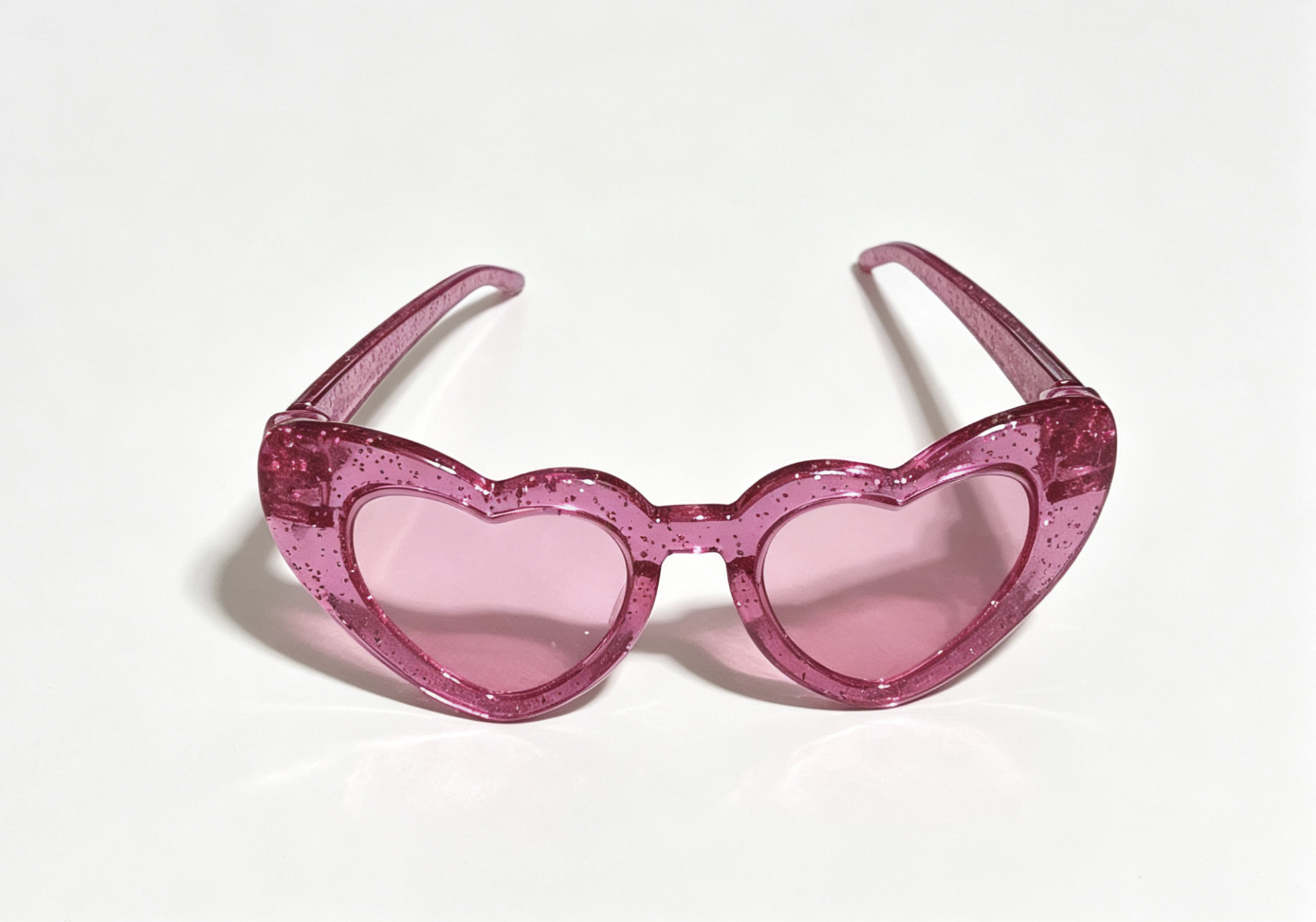【Pink Glitter Heart Shaped Sunglasses Accessory for 18'' Doll】