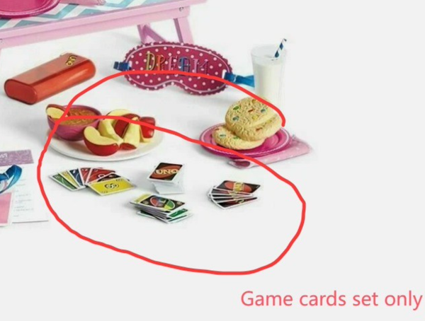 【Game cards SET for 18'' doll Fun & Games Sleepover play】