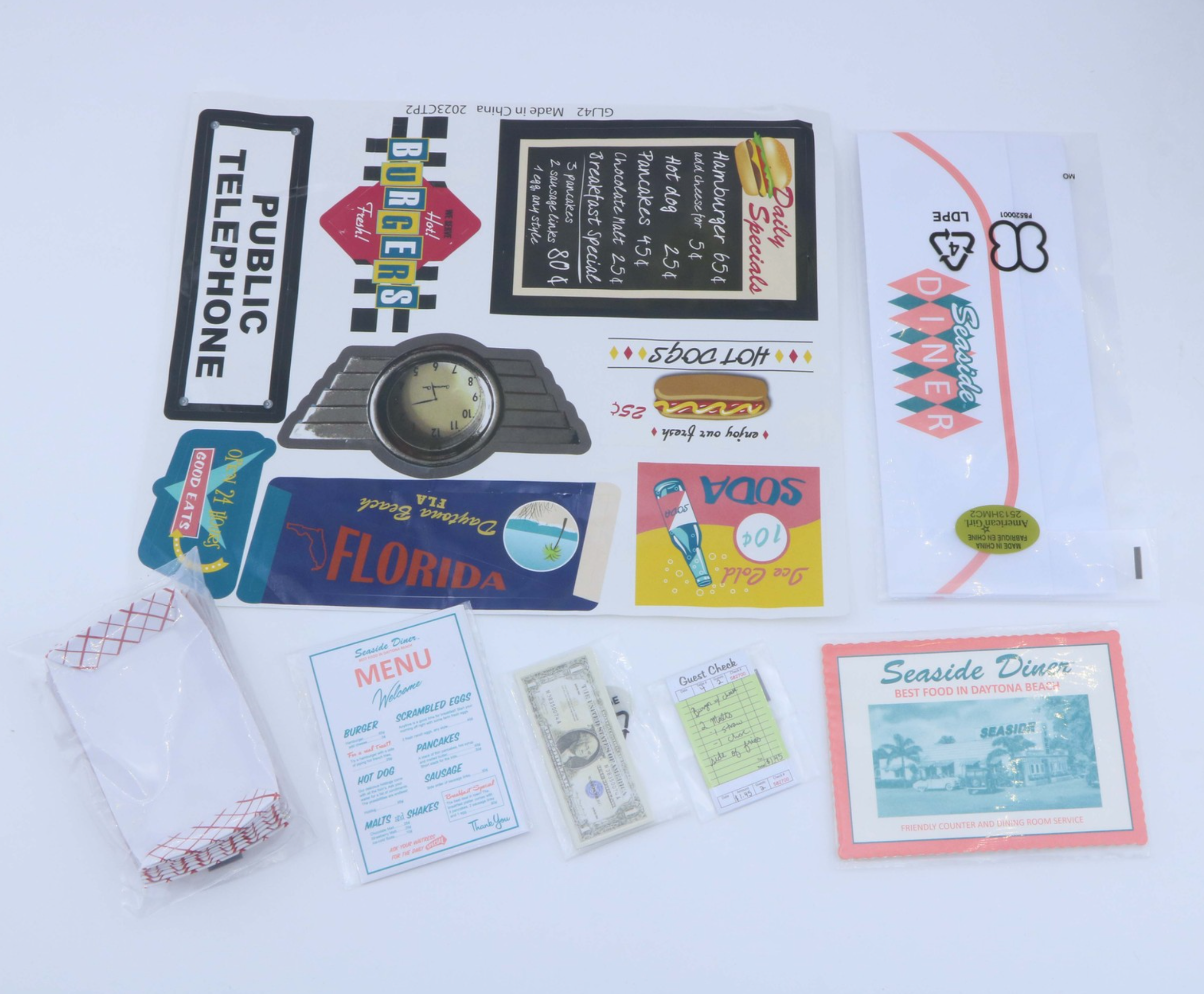 【 seaside diner lot accessories for 18'' doll】 Main image