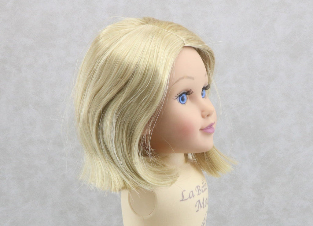Pale Blonde Short Bob Wig for 18" Doll Replacement Hair