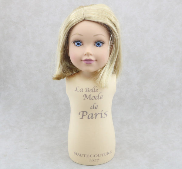 Pale Blonde Short Bob Wig for 18" Doll Replacement Hair